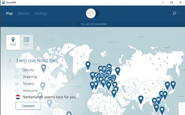 map of VPN